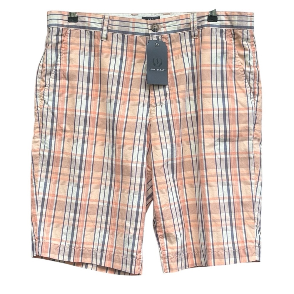 New Sportscraft Antoine Check Plaid Shorts Size 92 (36)